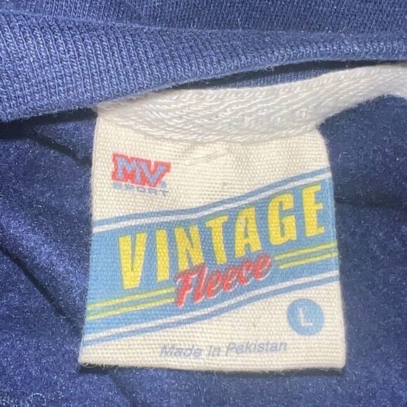 MV Sport Men's Vintage Fleece Blue Crewneck Sweatshirt RIDE BRECK Large NWT - Picture 5 of 8
